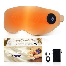 Heated Eye Mask for Dry Eyes   Upgraded Cordless Warm Eye Compress, 100 Mulberr