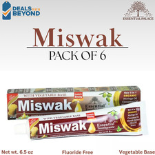 6 Pack Organic MISWAK Toothpaste 5 in 1 Essential Fluoride Free Vegetable Base