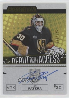 2023 Credentials Debut Ticket Access Yellow /125 Jiri Patera Rookie Auto RC 0uw