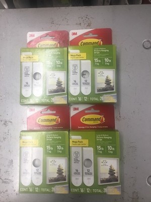 3M Command Strips Large and Medium 112 Pairs $48 Retail Value FREE SHIPPING 