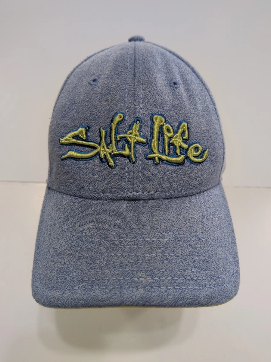 Casquette de baseball Salt Life rouge blanc bleu poisson camionneur