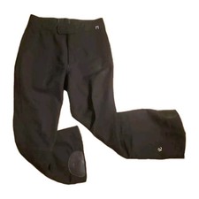 Vintage Roffe Ski Pants Mens 32 Jet Black 1980s Stirrups Knee Padding Scholler