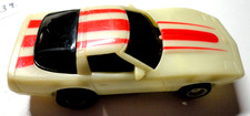 NITE GLOW '83 CHEVY CORVETTE SLOT CAR White w/Red Stripes 6234 Clean Untested