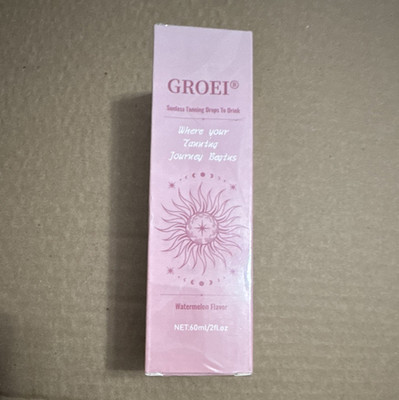 GROEI Sunless Tanning Drops Watermelon Flavor 2 fl oz Cruelty-Free Non-Toxic