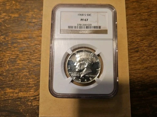 1968 S 50C PF 67 NGC Certified Kennedy Half Dollar