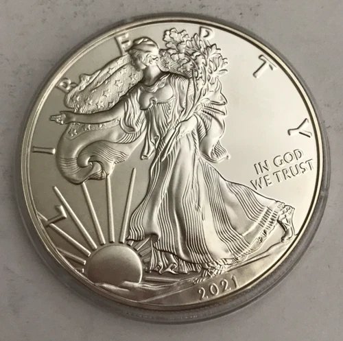 2021 Silver American Eagle $1 - Type 1 - BU-Brilliant Uncirculated - In Capsule