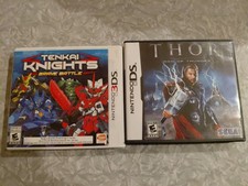 Thor God of Thunder And Tenkai Knights Brave Battle Ds 3ds Cib Lot Of 2