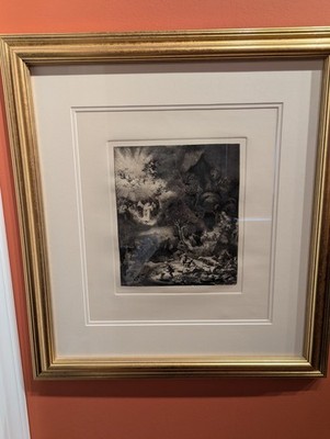 Rembrandt Etching - Amand Durand - COA  ''The Angel Appearing to the Shepherds''