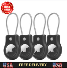 4 Pack Air tag Holder,Air tag Keychain with Secure Lock,Air Tags Case with Wire