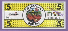 1999 LEGOLAND CALIFORNIA $5 BRAND NEW Never Used Like Disney Dollar LB0014849