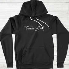 Christian Faith Religious Hoodie Sweater Trust Gold Long Sleeve Inspirational