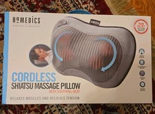HoMedics -Shiatsu Massage Pillow With Heat rotating motion, deep massage - NEW