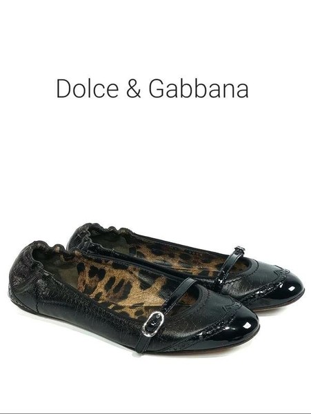 Women Dolce & Gabbana Heels Black Leather 38 #3CQQ