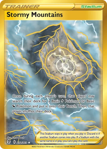 Pokemon Evolving Skies Secret Rare Stormy Mountains 232/203 - Near Mint (NM)