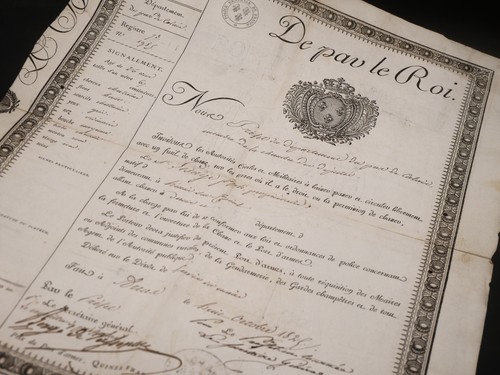 [Charles X et Napoléon III] Permis de chasse - Manuscrits anciens - Photo 8 sur 10