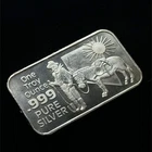NCM Nevada Coin Mart 1oz .999 Fine Silver Art Bar Vintage - The Prospector