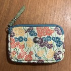 fossil flower small pouch wallet clutch Zip Top Leather