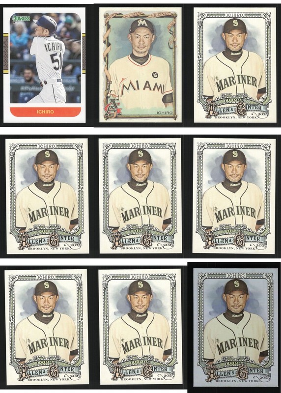 Ichiro Baseball Card 9 Card LOT