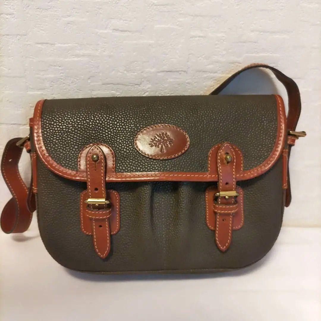 トートバッグ MULBERRY Women Messenger Bags HH8729552G110 Brown Mulberry Leather Shoulder Bag Auth Olive Green Brown Medium