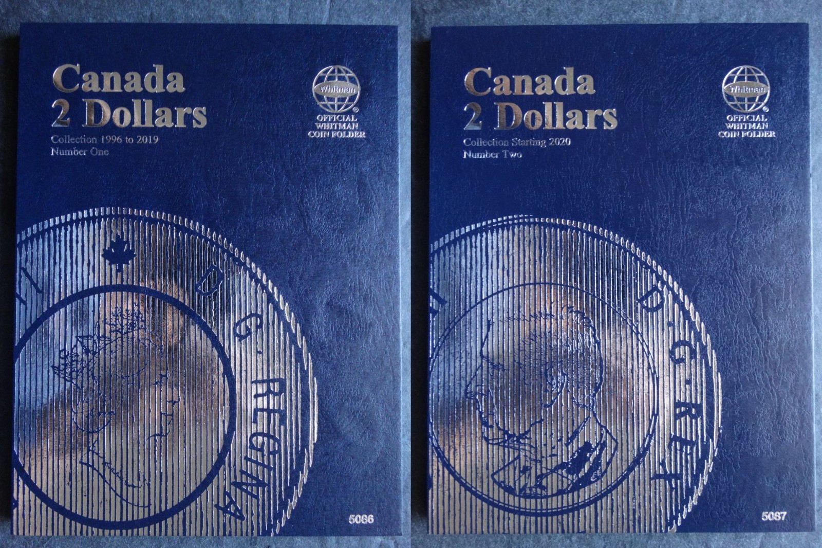 Set of 2  Canada Two Dollar Coin Folders Number 1-2 1996-2024 Album Book