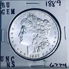 1889 BU GEM MORGAN SILVER DOLLAR UNC MS+++ U.S. MINT RARE COIN 6774