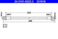 Bremsschlauch Hinten Ate 245101 02233 FüR Mitsubishi