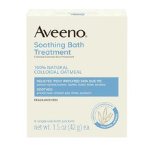 Aveeno Fragrance-Free Soothing Bath Treatment  Soak for Soothing Relief, 100 N