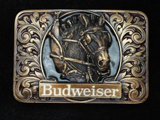 RC03156 NOS VINTAGE 1993  ANHEUSER-BUSCH BUDWEISER  BEER ADVERTISMENT BUCKLE