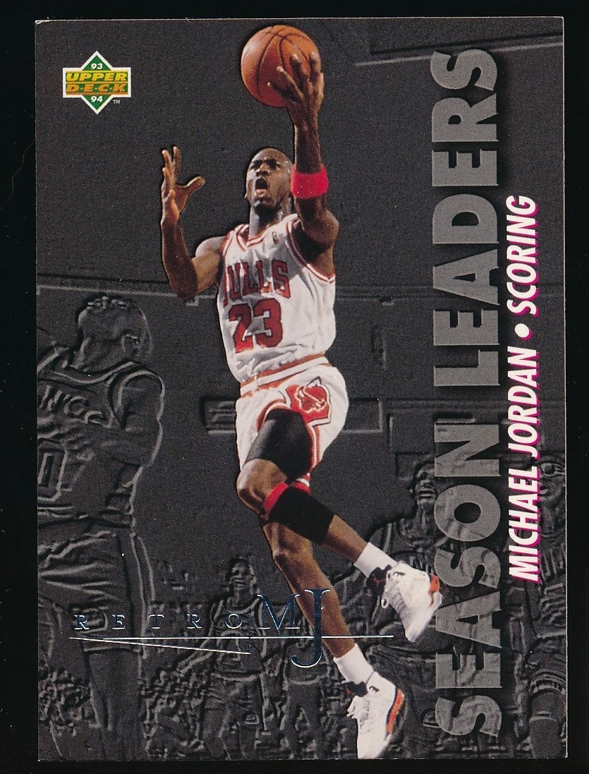 1998 Upper Deck Retro MJ Season Leaders Scoring Michael Jordan #32 Bulls