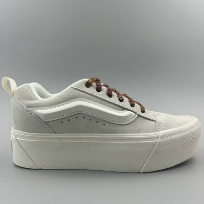 Vans Knu Stack Women Size 7 Off White Chunky Platform Skate Shoes Sneakers NEW