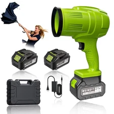 Electric-Cordless-Leaf-Blower - 600000RPM Handheld Leaf Blower - 2 X 4.0Ah Ba...
