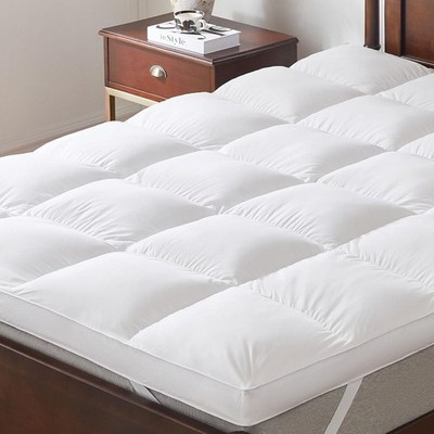 3 Inch White Goose Feather Mattress Topper, Feather Bed Topper Mattress