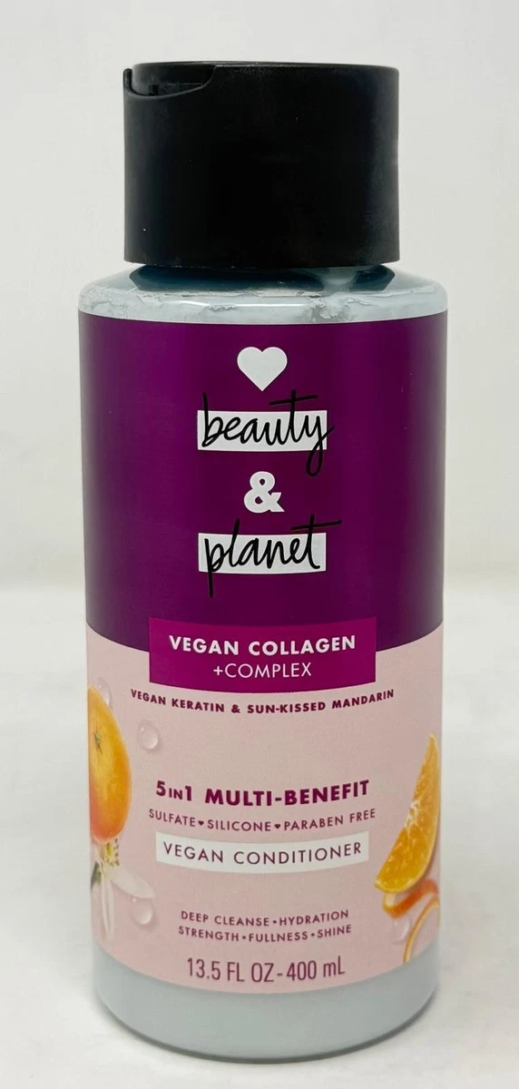 4x Love Beauty & Planet Conditioner, Vegan Keratin & Sun-Kissed Mandarin, 13.5oz
