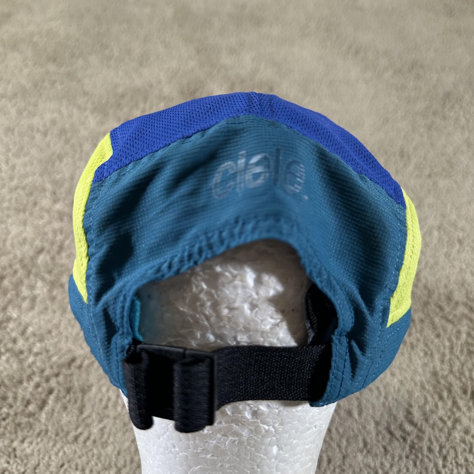 Ciele Athletics Hat Cap Strap Back Men Blue 5 Panel Runninng Coolwick Mesh