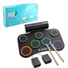 Donner DED-20R Roll Up Electronic Drum Set MI...