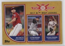 2018 Topps Big League Stat Kings Trio Gold Stephen Strasburg Max Scherzer 0j5