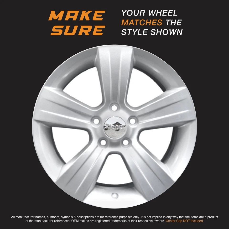 Pacrim 17" cubiertas de rueda negras para Jeep Compass / Patriot (2011-2017) | Juego de 4 Foto 3 de 4