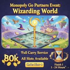WIZARDING WORLD PARTNERS EVENT PRE-BOOKING FULL CARRY 80K POINTS MONOPOLY GO