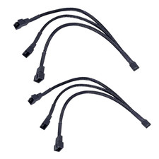 3 Way 4 Pin PWM Fan Splitter Cable,12 Inch PC Fan Extension Cable, CA PWM Fan Ex
