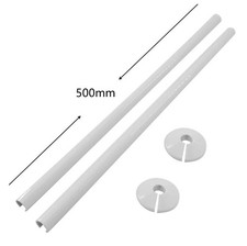 2PCS Pipe Covers and Collars 15mm x 500mm for Copper and Plastic Pipes