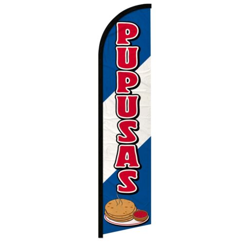 Pupusas publicité sans vent drapeau Swooper concessions alimentaires drapeau - Photo 1 sur 2