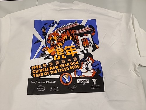 Vtg Single Stitch Tshirt Sz L 98' Chinese New Year Run Chinatown YMCA - Picture 9 of 9