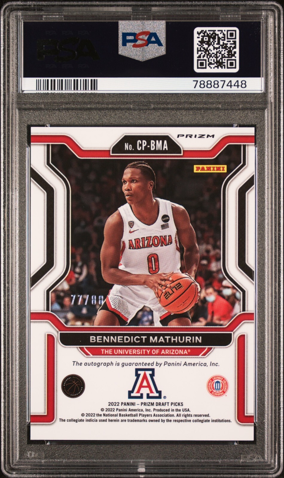 2022-23 Panini Prizm Draft Picks - College Penmanship Bennedict ...
