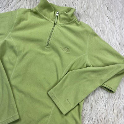 The North Face Women's S Green Aljo 1/4 Zip Pullover Light