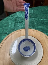 Spode Italian Blue & White Large Soup Tureen Ladle  - 10 1/2" Brand new