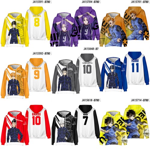Cosplay Blue Lock Isagi Yoichi 3D Hoodies Erwachsene Kinder dünnes Sweatshirt Jacke Mantel