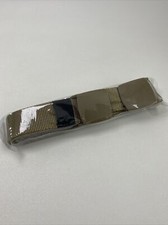 Plastic Clamp Buckle Beige Canvas Adjustable One Size Military Style Belt 1.5" W