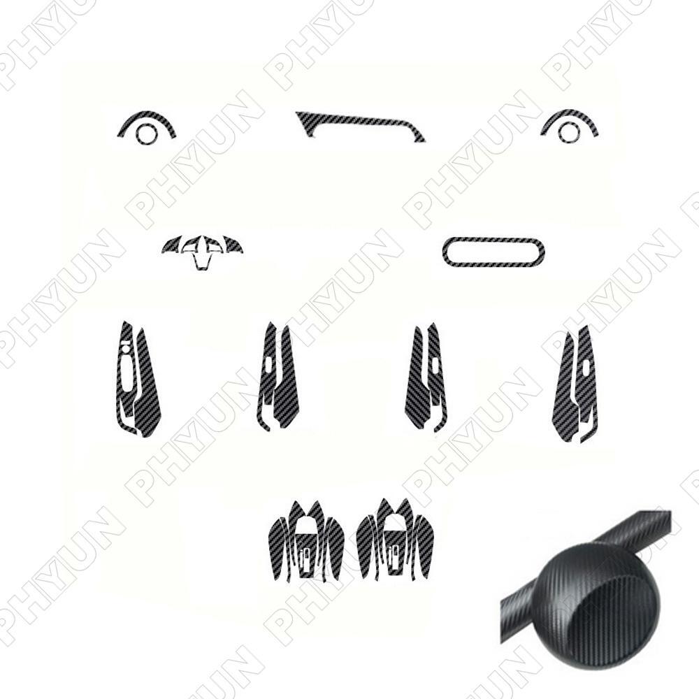 Pattern Car Interior Decals Trim 3D Carbon Fiber For Nissan Kicks 2017