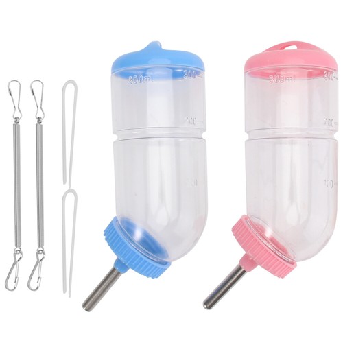 2 Pcs Drinking Fountain Water Bottle for Rabbits Watering System