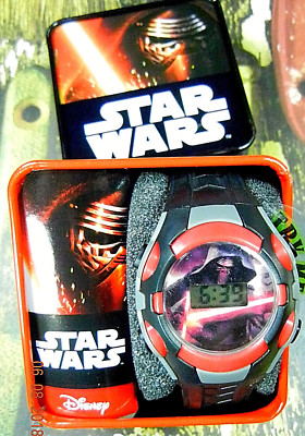 STAR WARS ''Disney'' Child's Quartz LCD Flashing Lights Watch-Runs! FREE SHIPPING!